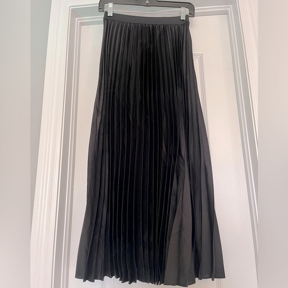 Black Pleated Maxi Skirt - Picture 2 of 6